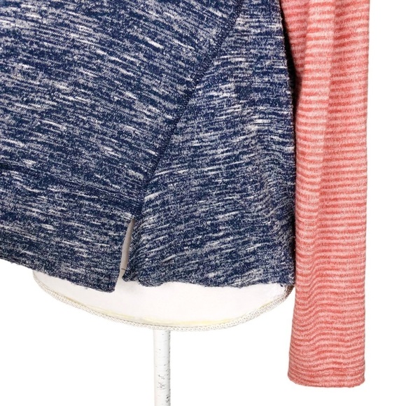 Free People We The Free blue top tee red stripe long sleeves small - Picture 6 of 12